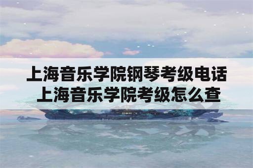 上海音乐学院钢琴考级电话 上海音乐学院考级怎么查询，具体流程请给我一下？