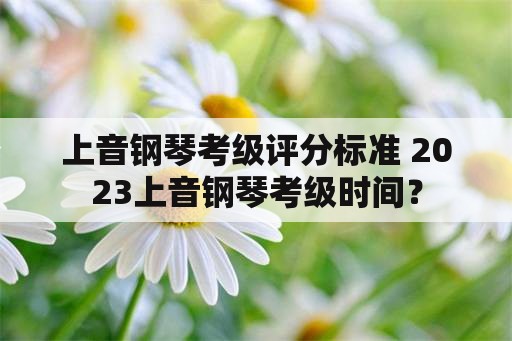 上音钢琴考级评分标准 2023上音钢琴考级时间？