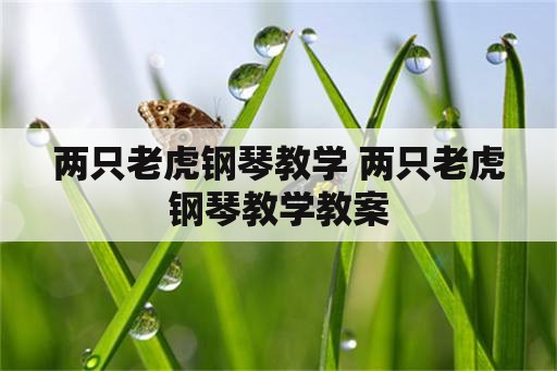 两只老虎钢琴教学 两只老虎钢琴教学教案