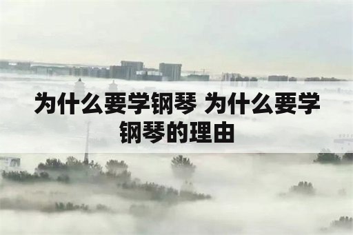 为什么要学钢琴 为什么要学钢琴的理由