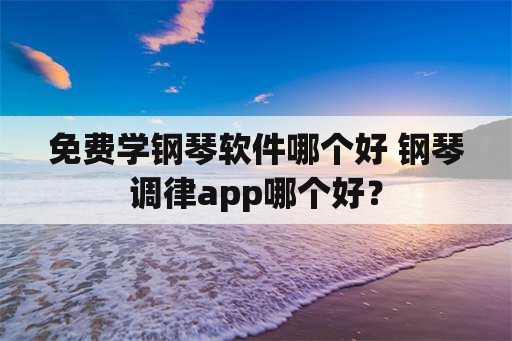 免费学钢琴软件哪个好 钢琴调律app哪个好？