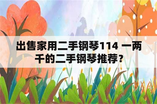 出售家用二手钢琴114 一两千的二手钢琴推荐？