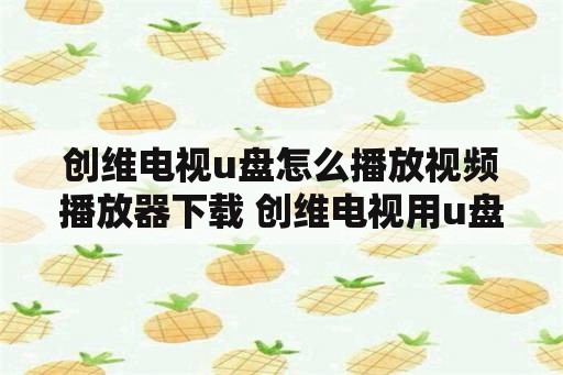 创维电视u盘怎么播放视频播放器下载 创维电视用u盘播放视频