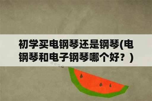 初学买电钢琴还是钢琴(电钢琴和电子钢琴哪个好？)