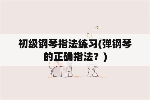 初级钢琴指法练习(弹钢琴的正确指法？)