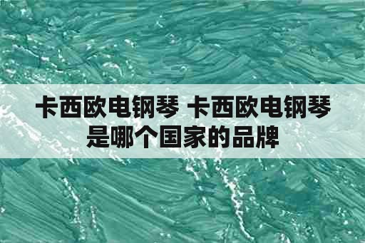 卡西欧电钢琴 卡西欧电钢琴是哪个国家的品牌