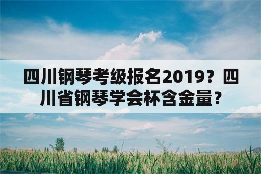 四川钢琴考级报名2019？四川省钢琴学会杯含金量？