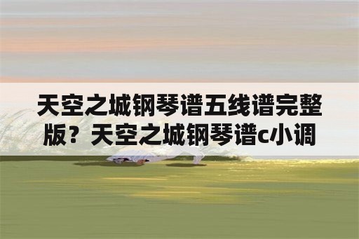 天空之城钢琴谱五线谱完整版？天空之城钢琴谱c小调？