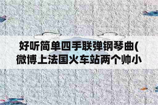 好听简单四手联弹钢琴曲(微博上法国火车站两个帅小伙四手联弹的是什么曲子，难道是即兴创作的？)