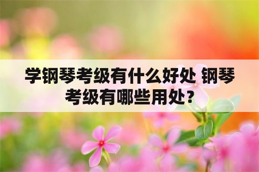 学钢琴考级有什么好处 钢琴考级有哪些用处？