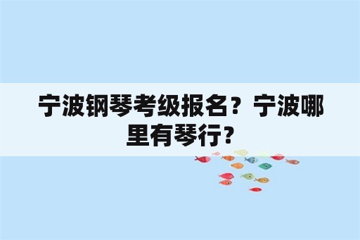 宁波钢琴考级报名？宁波哪里有琴行？