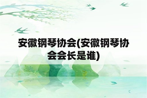 安徽钢琴协会(安徽钢琴协会会长是谁)