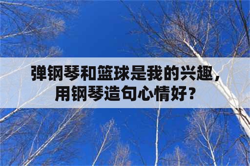 弹钢琴和篮球是我的兴趣，用钢琴造句心情好？