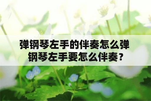 弹钢琴左手的伴奏怎么弹 钢琴左手要怎么伴奏？