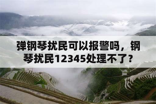 弹钢琴扰民可以报警吗，钢琴扰民12345处理不了？