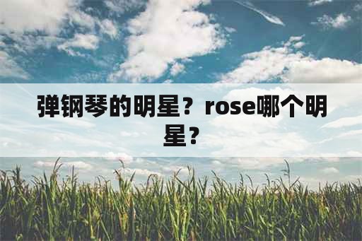 弹钢琴的明星？rose哪个明星？