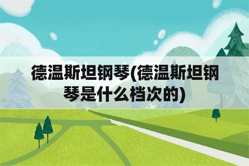 德温斯坦钢琴(德温斯坦钢琴是什么档次的)