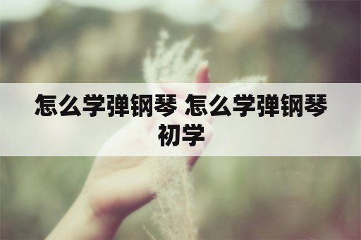 怎么学弹钢琴 怎么学弹钢琴初学