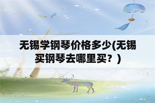 无锡学钢琴价格多少(无锡买钢琴去哪里买？)