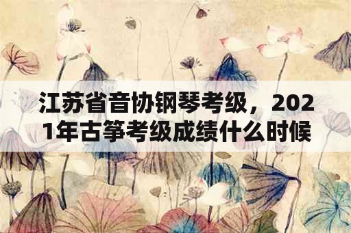 江苏省音协钢琴考级，2021年古筝考级成绩什么时候可以查询？