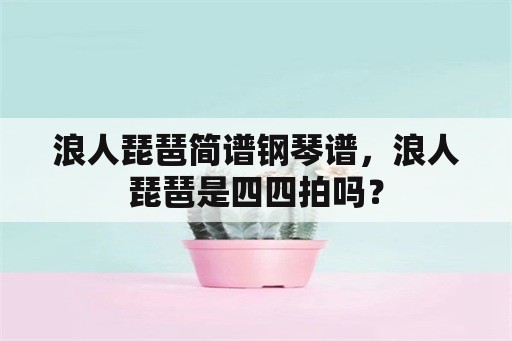 浪人琵琶简谱钢琴谱，浪人琵琶是四四拍吗？