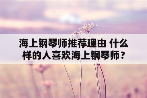 海上钢琴师推荐理由 什么样的人喜欢海上钢琴师？