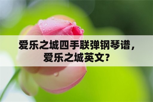 爱乐之城四手联弹钢琴谱，爱乐之城英文？