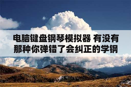 电脑键盘钢琴模拟器 有没有那种你弹错了会纠正的学钢琴软件？