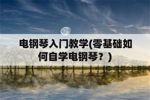 电钢琴入门教学(零基础如何自学电钢琴？)