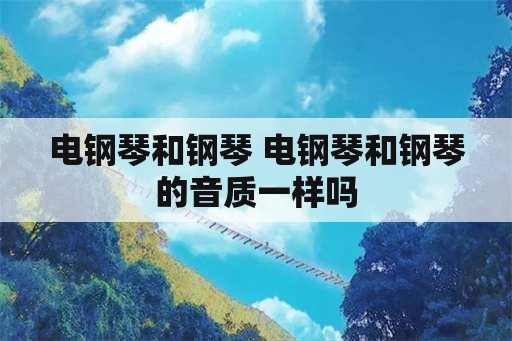 电钢琴和钢琴 电钢琴和钢琴的音质一样吗