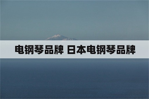 电钢琴品牌 日本电钢琴品牌