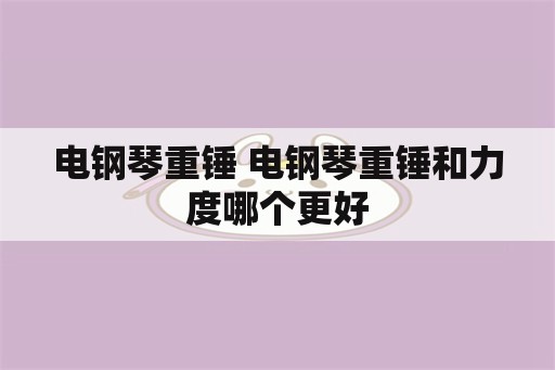 电钢琴重锤 电钢琴重锤和力度哪个更好