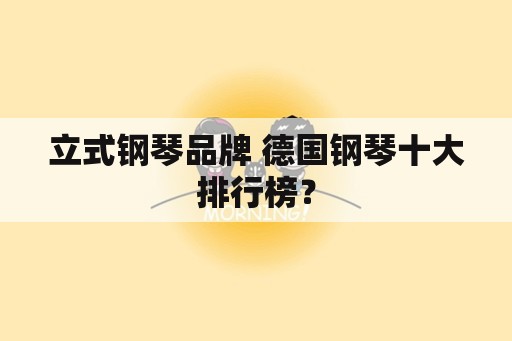 立式钢琴品牌 德国钢琴十大排行榜？