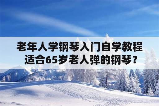 老年人学钢琴入门自学教程 适合65岁老人弹的钢琴？