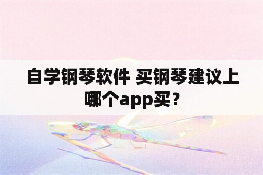 自学钢琴软件 买钢琴建议上哪个app买？