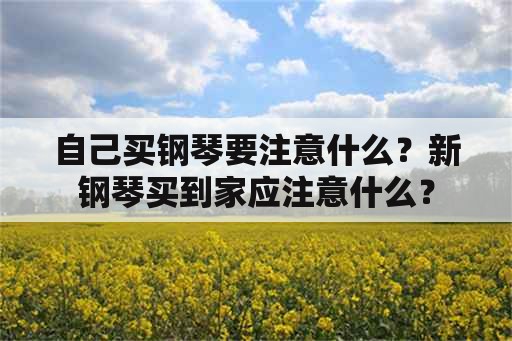 自己买钢琴要注意什么？新钢琴买到家应注意什么？