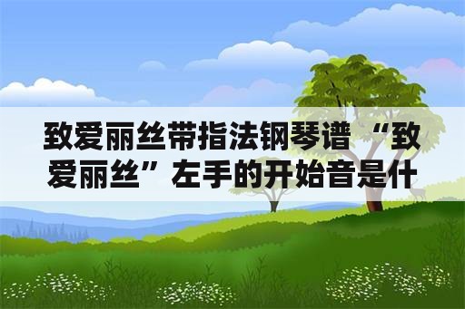 致爱丽丝带指法钢琴谱 “致爱丽丝”左手的开始音是什么？