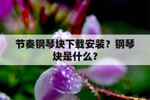 节奏钢琴块下载安装？钢琴块是什么？