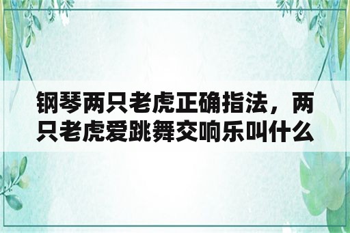 钢琴两只老虎正确指法，两只老虎爱跳舞交响乐叫什么