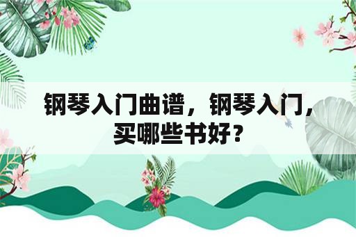 钢琴入门曲谱，钢琴入门，买哪些书好？