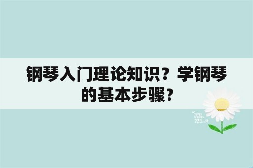 钢琴入门理论知识？学钢琴的基本步骤？