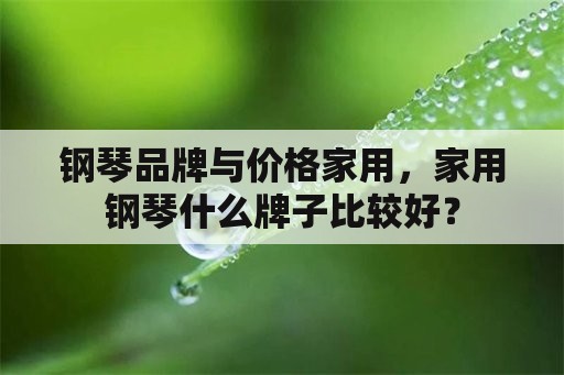 钢琴品牌与价格家用，家用钢琴什么牌子比较好？