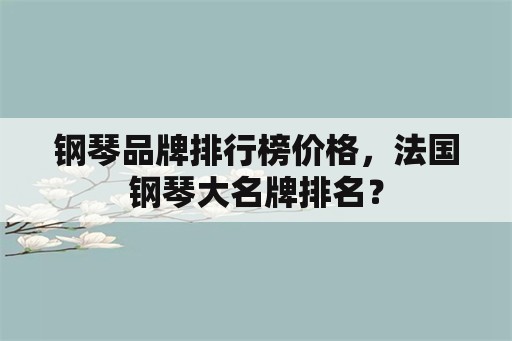 钢琴品牌排行榜价格，法国钢琴大名牌排名？