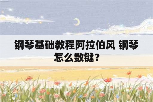 钢琴基础教程阿拉伯风 钢琴怎么数键？