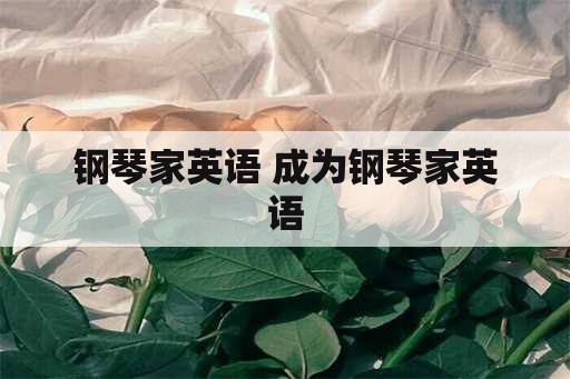 钢琴家英语 成为钢琴家英语