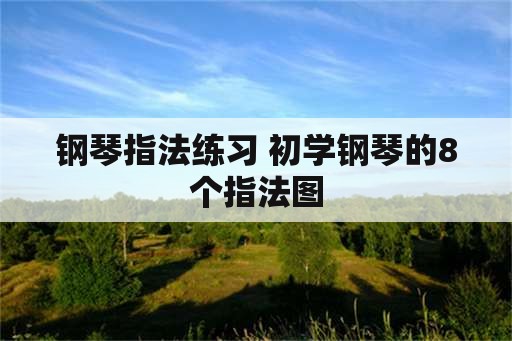 钢琴指法练习 初学钢琴的8个指法图