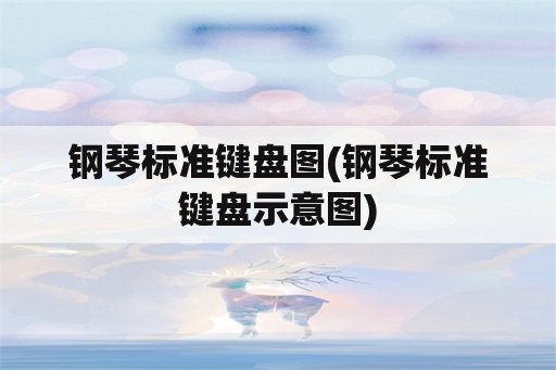 钢琴标准键盘图(钢琴标准键盘示意图)