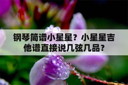 钢琴简谱小星星？小星星吉他谱直接说几弦几品？