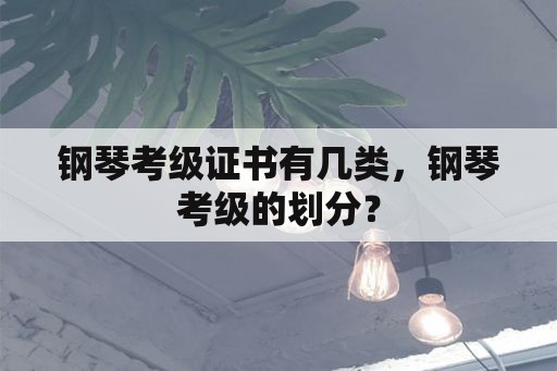 钢琴考级证书有几类，钢琴考级的划分？