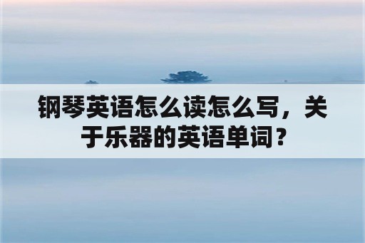 钢琴英语怎么读怎么写，关于乐器的英语单词？